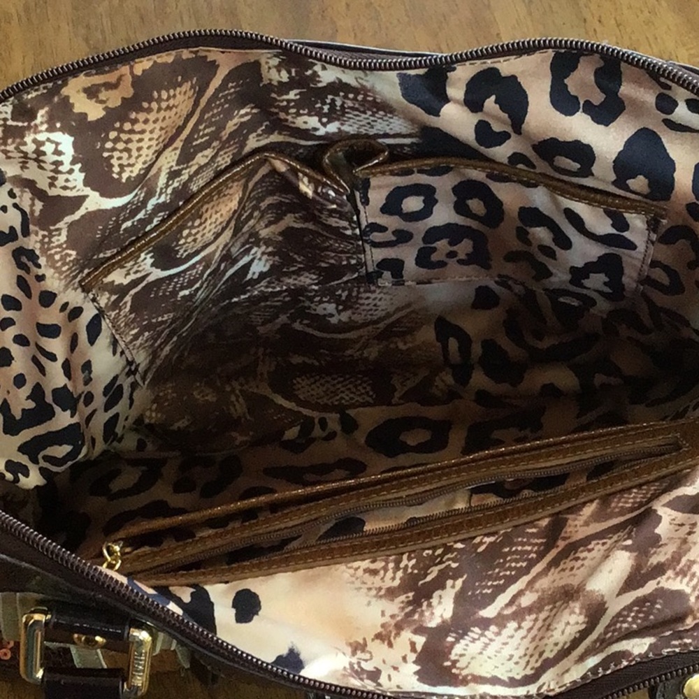 NWOT Sharif 1827 Leather Sequined Handbag - Picture 7 of 9